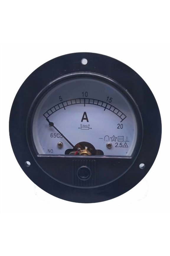 DC 0-20A Round Analog AMP Current Panel Meter Ammeter with Shunt