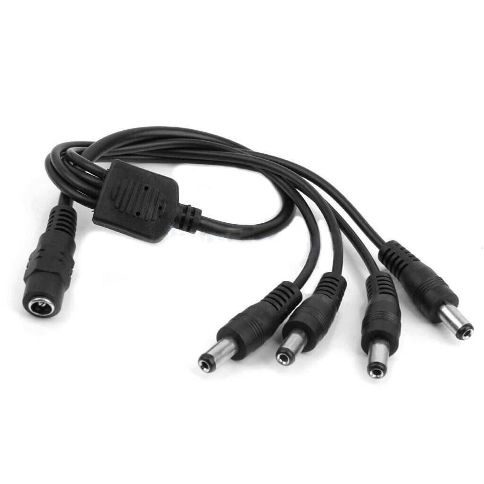 DC 1 to 4 Power Splitter Adapter Cable Cord for 12V CCTV Security