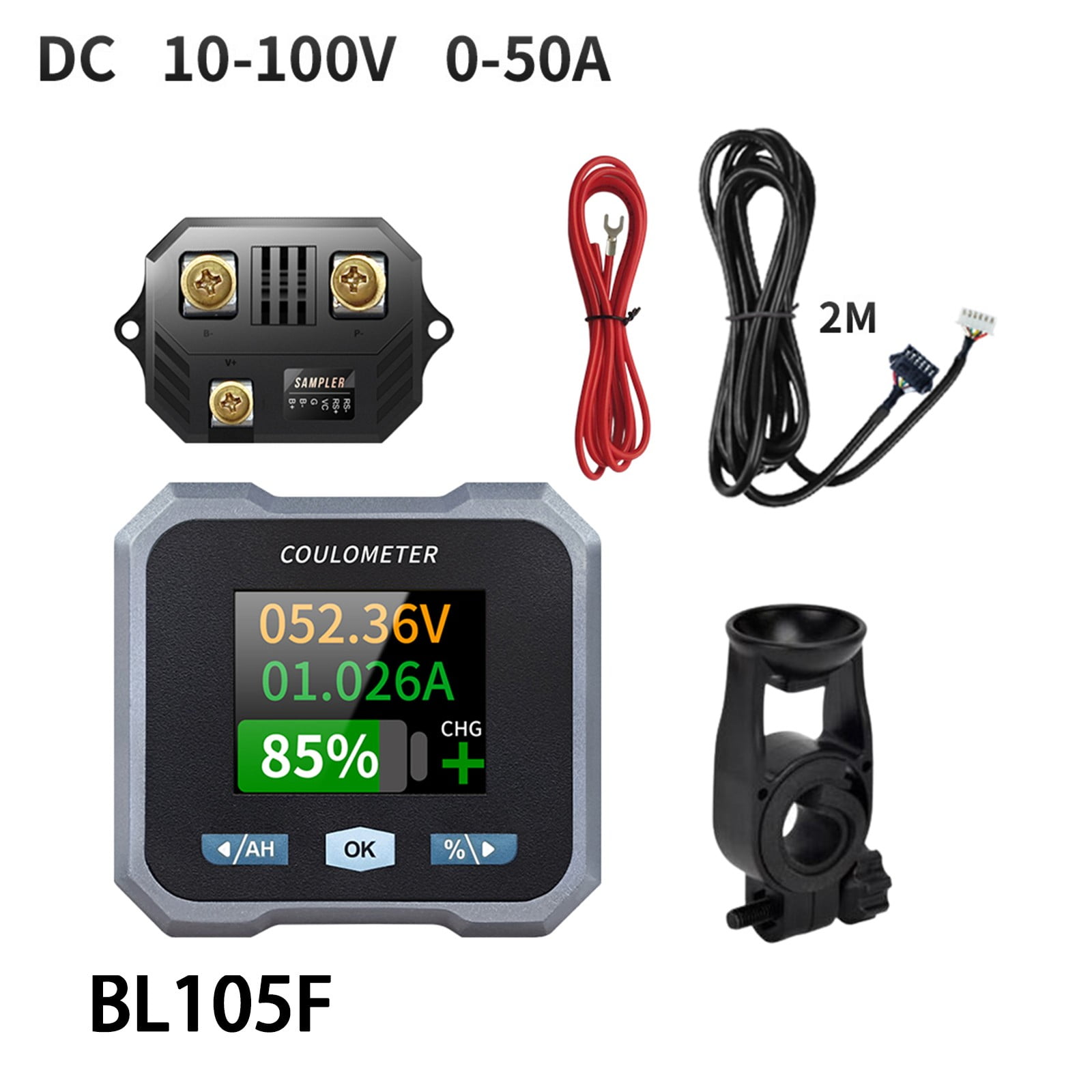 DC 10100V 050A Battery Tester Coulomb Counter Meter Capacity