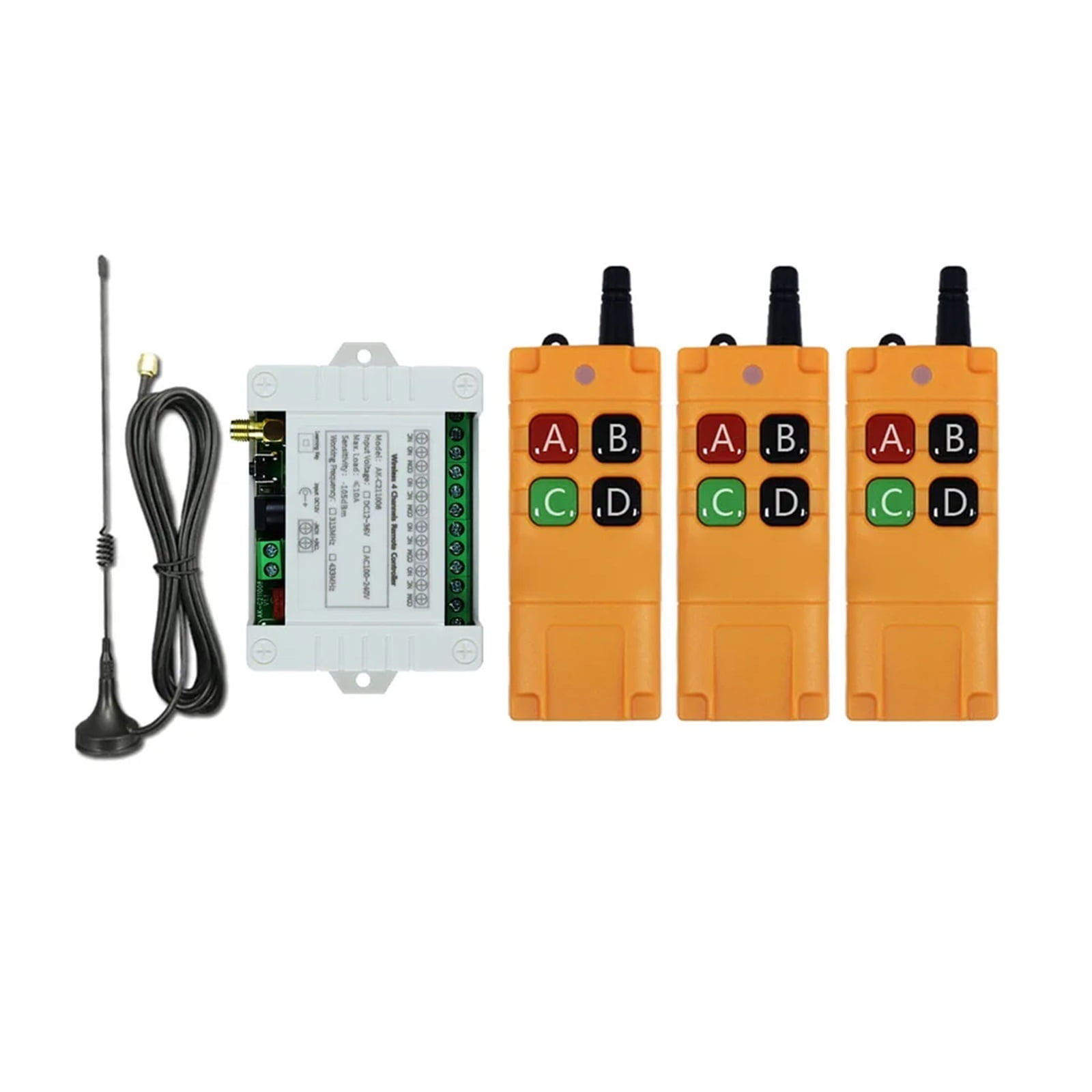 DC 12/24/36 4CH Wireless Remote Control Switch Radio Receiver With ...