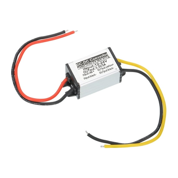 DC 12-24V to DC 3.3V Power Converter 3A 9.9W Step Down Converter Voltage Reducer Waterproof Transformer Power Supply Module Power Adapter for Car Truck Solar System