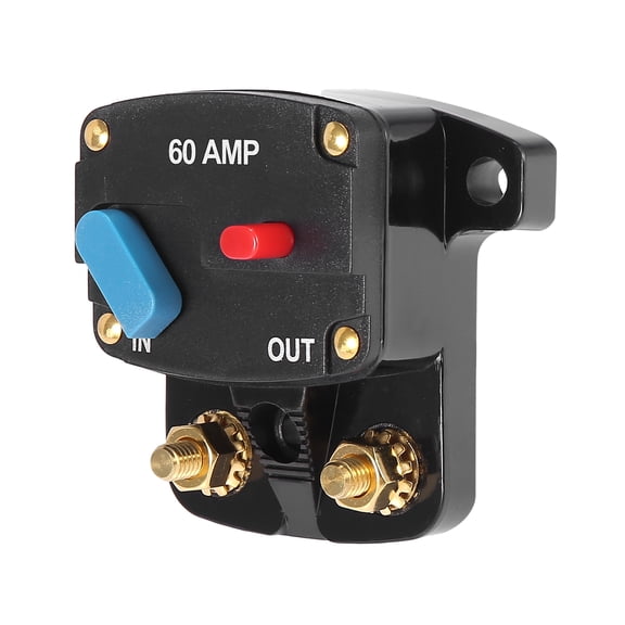 DC 12-42V 60 Amp  Car Truck Boat RV Inverter Circuit Breaker Audio Inline Resettable Fuse Holder Protector