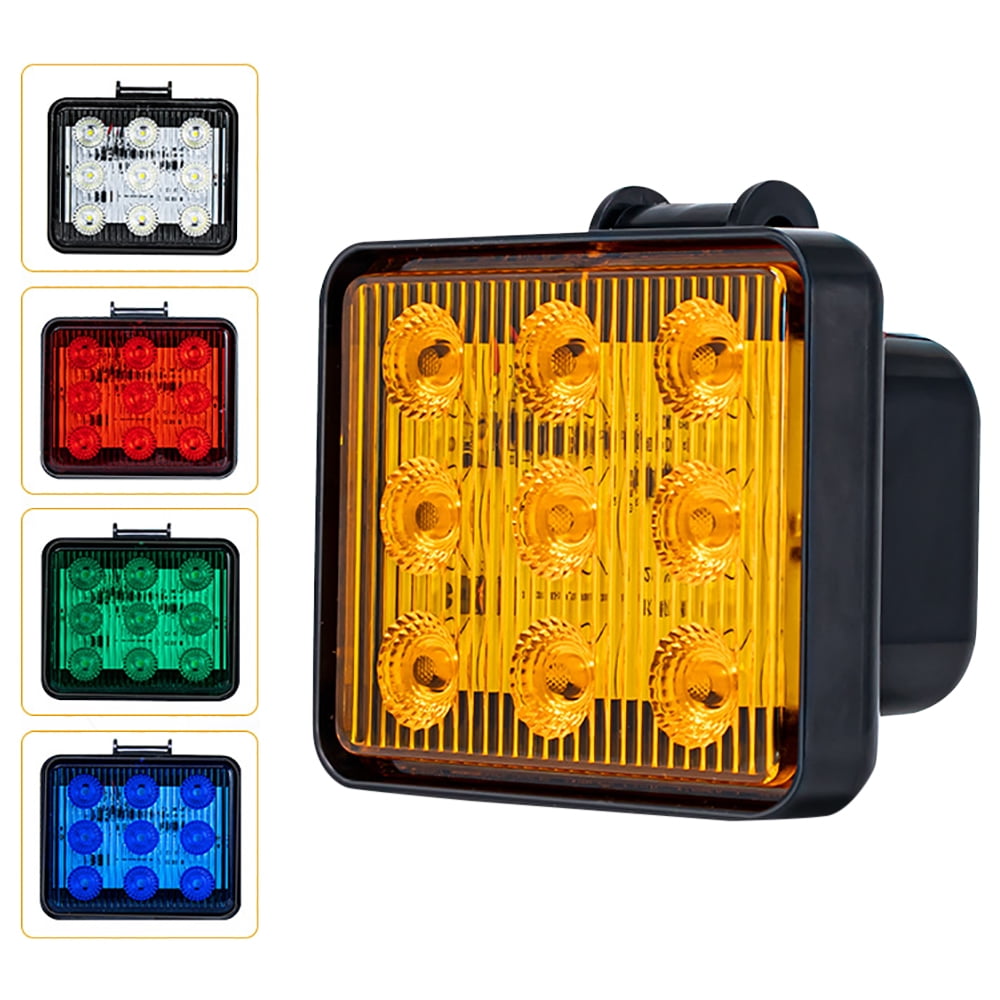 DC 1280V 9SMD LED Strobe Warning Light Car Grille Flashing Light Truck