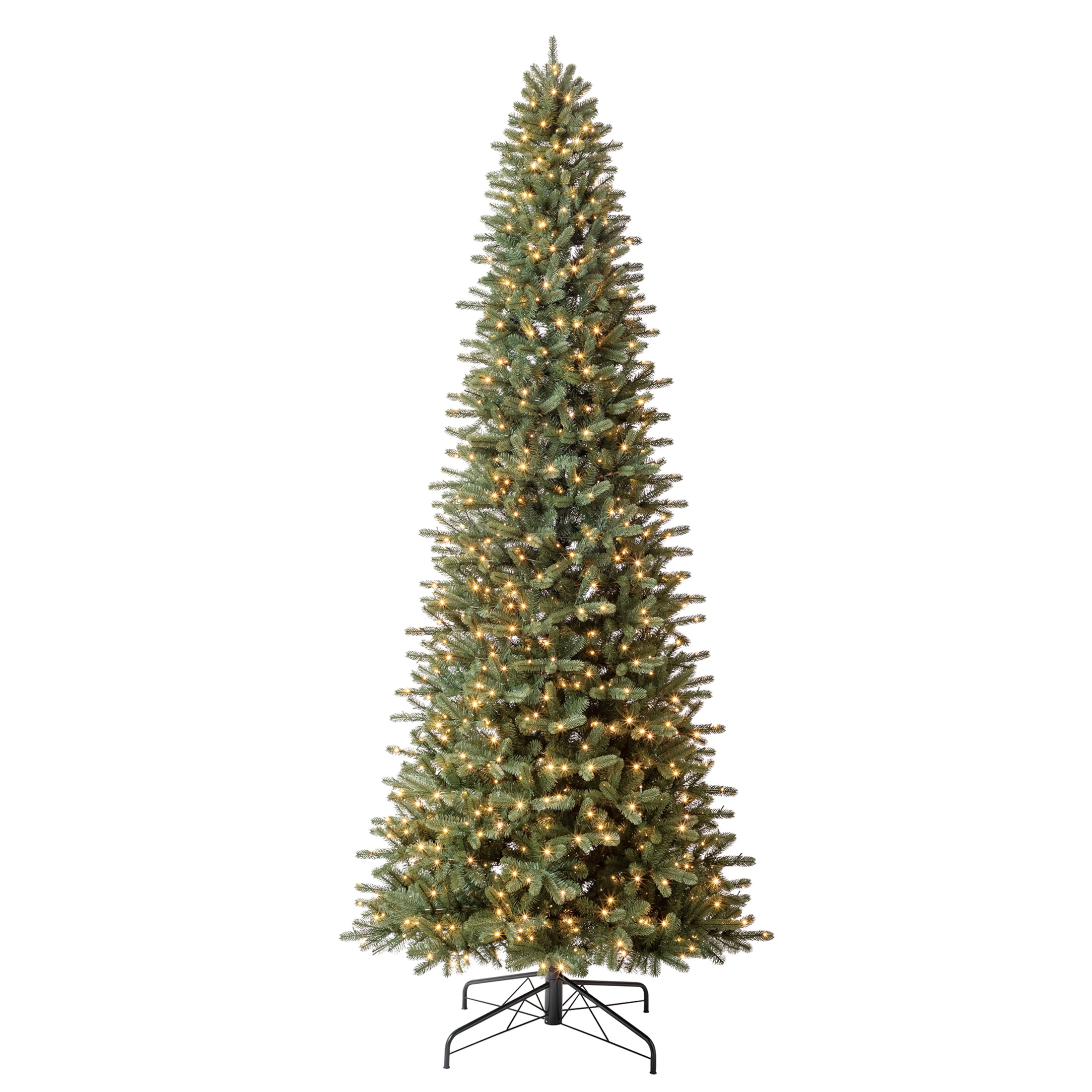 12' Birchwood Fir Prelit Green Artificial Christmas Tree with Warm White Twinkle LED Lights and Quick Set, by Holiday Time