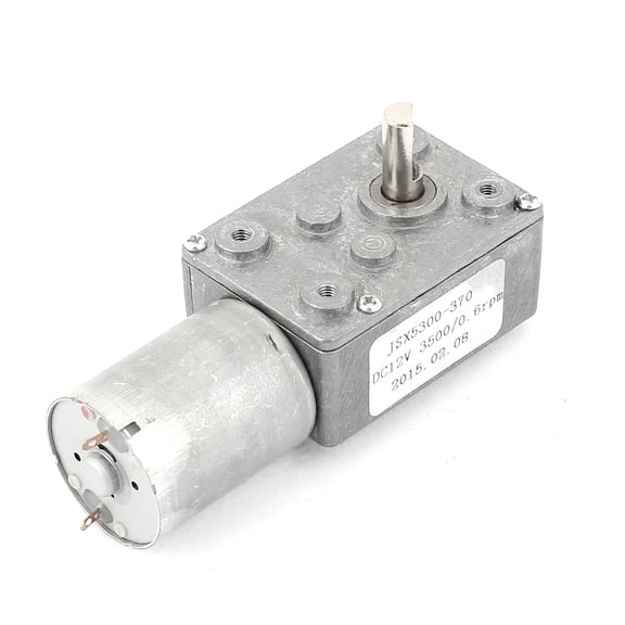 DC 12V 0.6RPM 6mm Shaft High Torque Turbine Worm Gear Box Reduction Motor