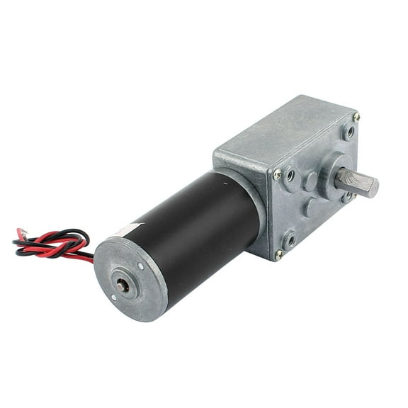 DC 12V 100RPM 8mmx14mm D-Shape Shaft Electric Power Worm Geared Motor