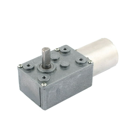 DC 12V 120RPM 6mmx13mm D-Shape Shaft Electric Power Worm Geared Motor