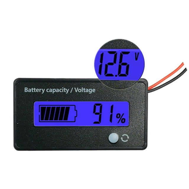 DC 12V 24V 36V 48V 72V Battery Meter, Battery Capacity Voltage Monitor