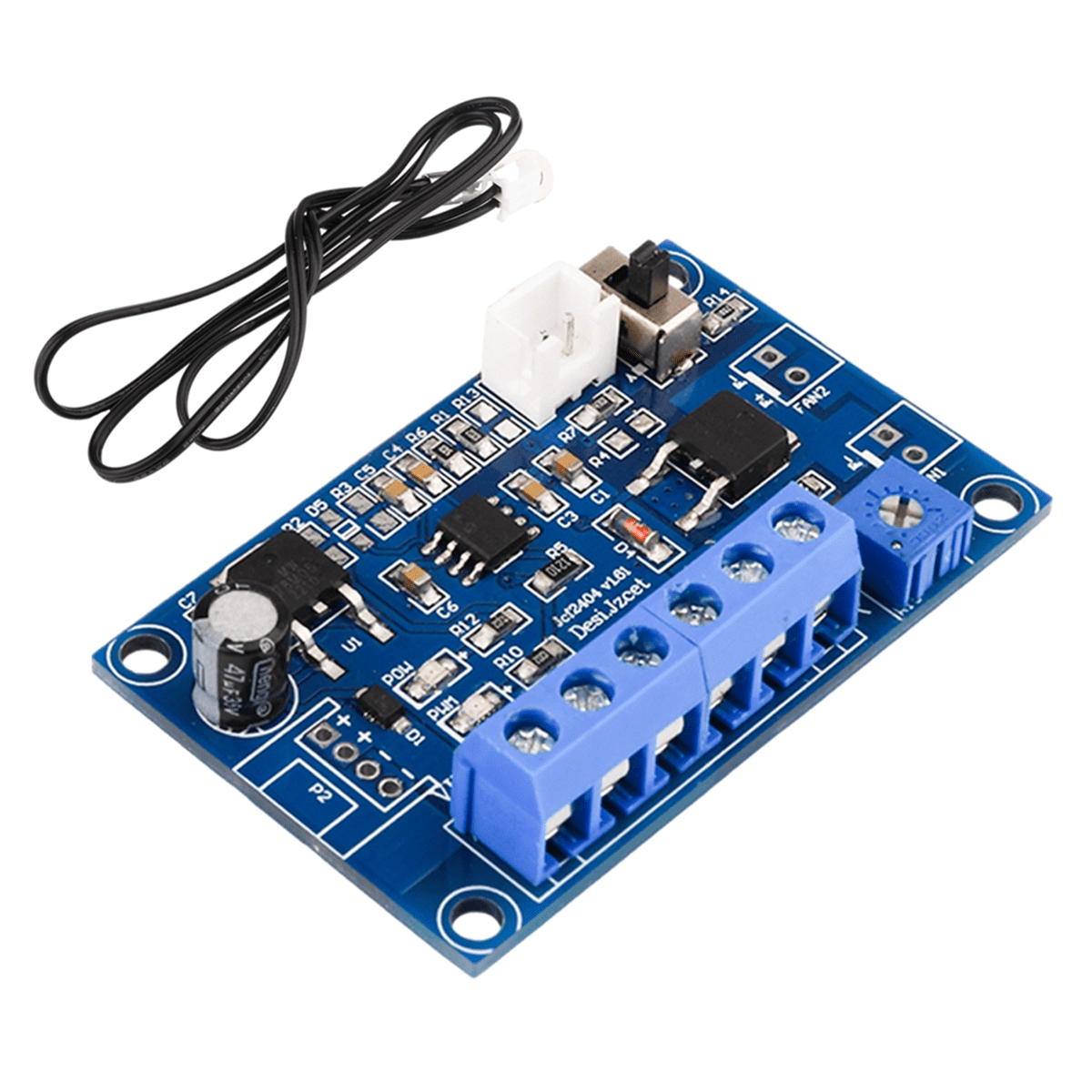 Speed Regulating Module DC 12V 24V 4A Fan Temperature Control 2/3/4 Cable Chassis Fan Speed ...