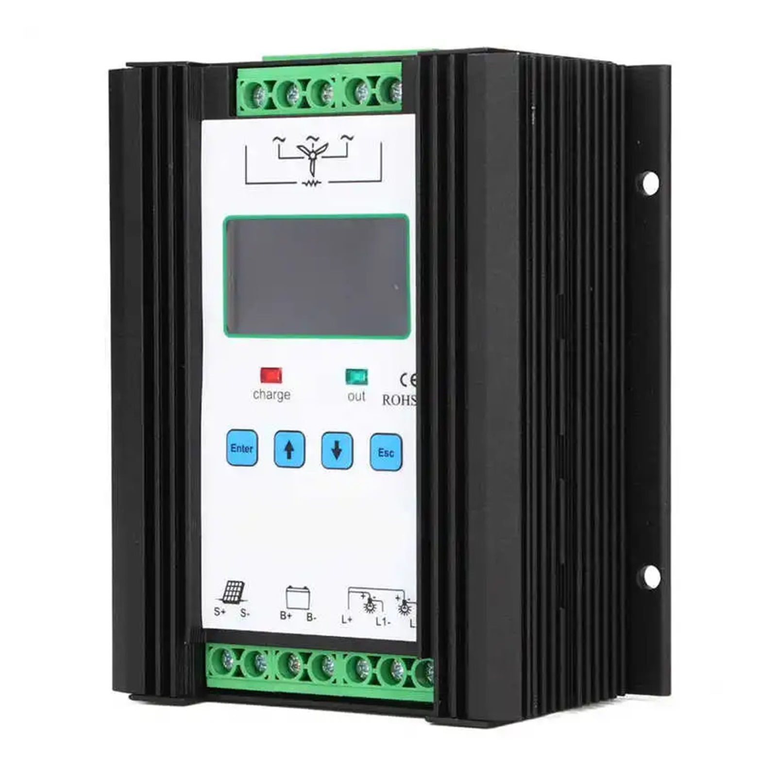 DC 12V 24V 600W Wind Solar Hybrid Controller Digital Intellint Control ...