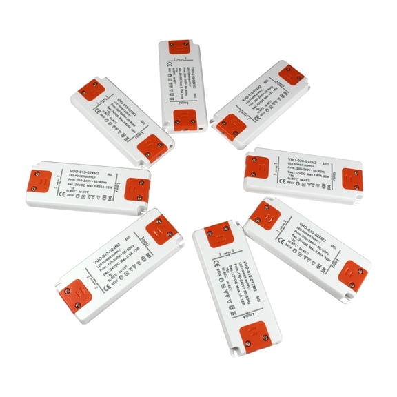 DC 12V 24V Lighting Transformer Ultra Thin LED Power Supply 6W 15W 20W 30W 40W 50W 60W AC180-260V Driver For LED Strip Lights ,Ease of Installation