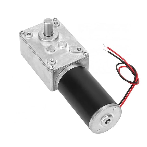 DC 12V 24V Worm Geared Motor 7-470rpm High Torque D Shaft Motor 8mm Shaft Rotating Table Door Self-lock 70kg.cm 6.5A