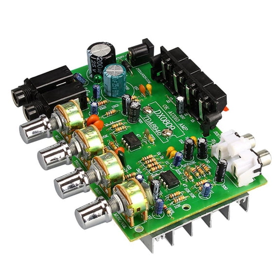 DC 12V 40W+40W Stereo Audio Amplifier Board Digital Microphone Amplifier with Tone Control Speaker AMP,1 amplifier board,Photo color