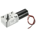 thumbnail image 1 of DC 12V 5 RPM Worm Geared Motor 8mm D Shape Shaft High Torque Gear Box, 1 of 5