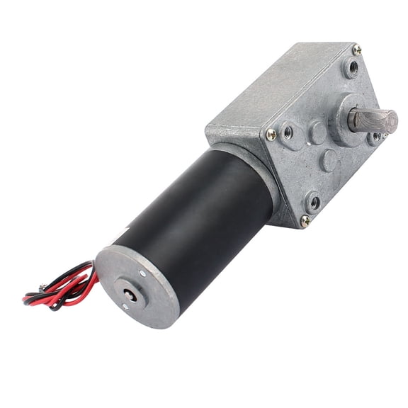 DC 12V 5RPM 8mmx15mm Dual D-Shape Shaft Electric Power Worm Geared Motor