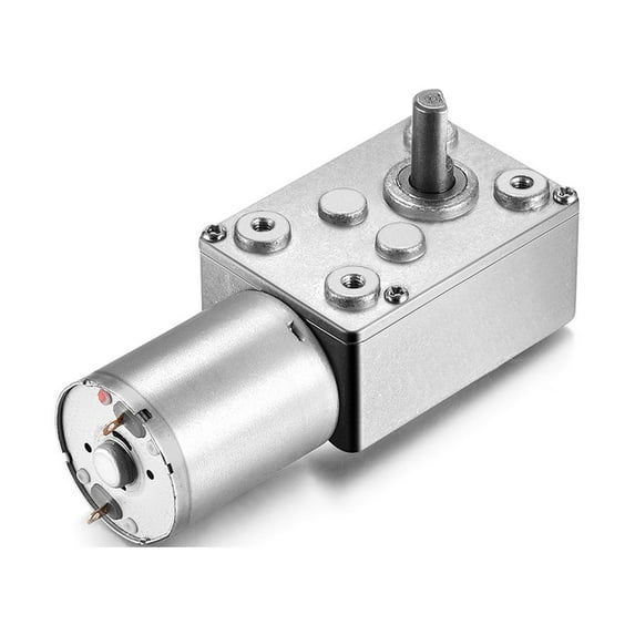 DC 12V 9RPM High Torque Turbine Worm Gear Box Reduction Motor Silver Tone