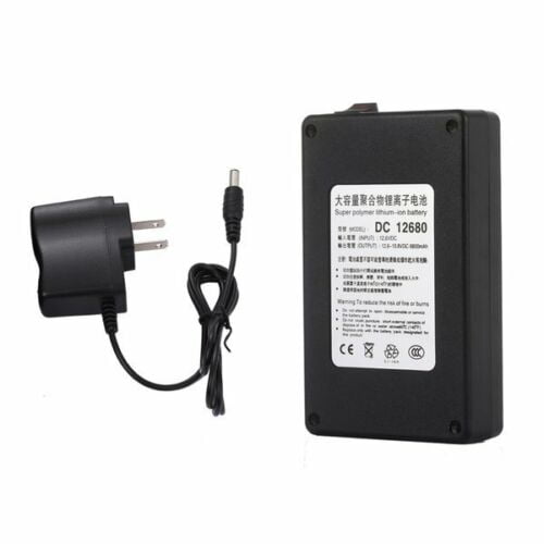 DC 12V DC 12680 6800mAh Super Rechargeable Protable Lithium Battery Pack with Charger for CCTV Alarm Systems Camera,Walkie-talkies, Digital Cameras, Camcorders and Led Power Supply
