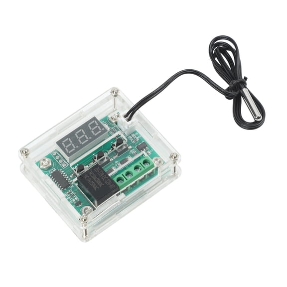 DC 12V Digital Thermostat Temperature Controller Regulator Thermoregulator Controller Switch Board Red Digital Display+Case