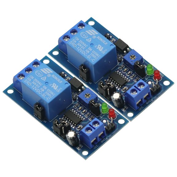 DC 12V Dual Relay Delay Module with Timer Board 0.1s to 1 Hour Adjustable 2PCS