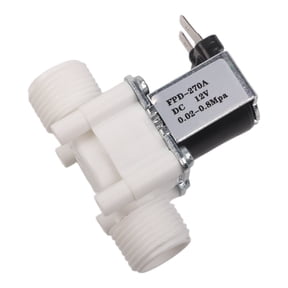 DC 12V Electric Solenoid Valve Normally Closed 1/2 Inch-PA Plastic Magnetic Controller High-Temperature Resistant For Water Air Fluid Pressure Control Wear Resist Industrial