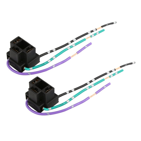 DC 12V H4 Car Light Socket Headlight Wire Harness Extension Female Adapter Plug 2pcs