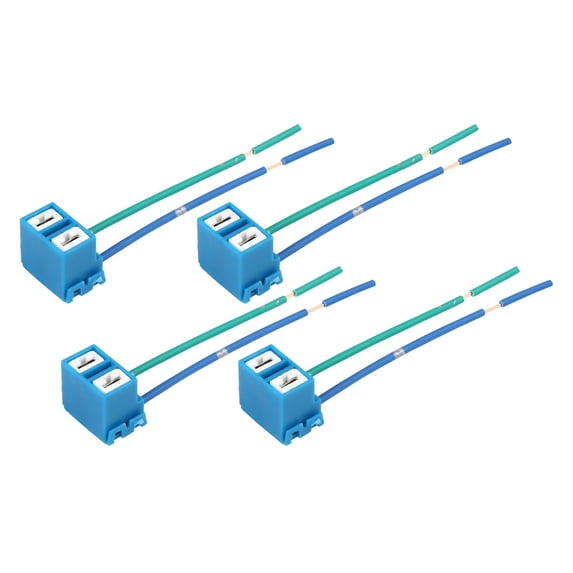 DC 12V H7 Car Light Socket Female Ceramic Headlight Wire Harness Connector Plug 4pcs