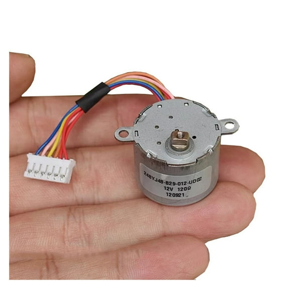 DC 12V Micro Gear Stepper Motor Mini 2-Phase 6-Wire Gear Reduction Stepping Motor DIY Air Conditioning Fan Swing Motor ,Easy to Install