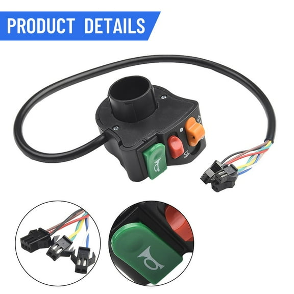 DC 12V Motorcycle Scooter 3 In 1 Horn Light Turn Signals Headlights On/Off Switch For 7/8Inch 22mm Diameter Handlebars