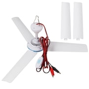 DC 12V Portable Ceiling Fan 19.7 Mini Hanging Ceiling Fan Camping Tent Fans for Outdoor RV Gazebo, Battery Powered Ceiling Fan Silent Design