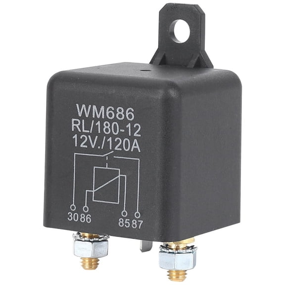 DC 12V Relay Battery Isolating Relay 12V / 120A Load for Car Trucks Car (12V / 120A),1 x Heavy Duty Split charging 120A ON / OFF relay,black
