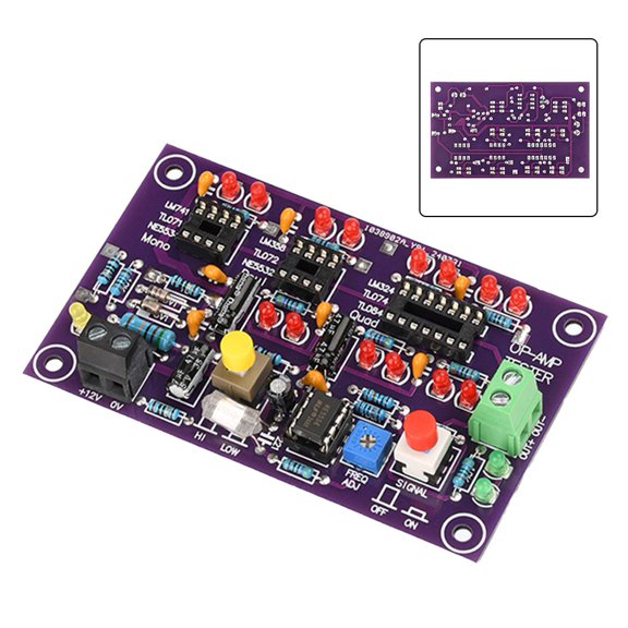 DC 12V T2 OPAMP Operational Tester with LED for Single Dual Quad Operational