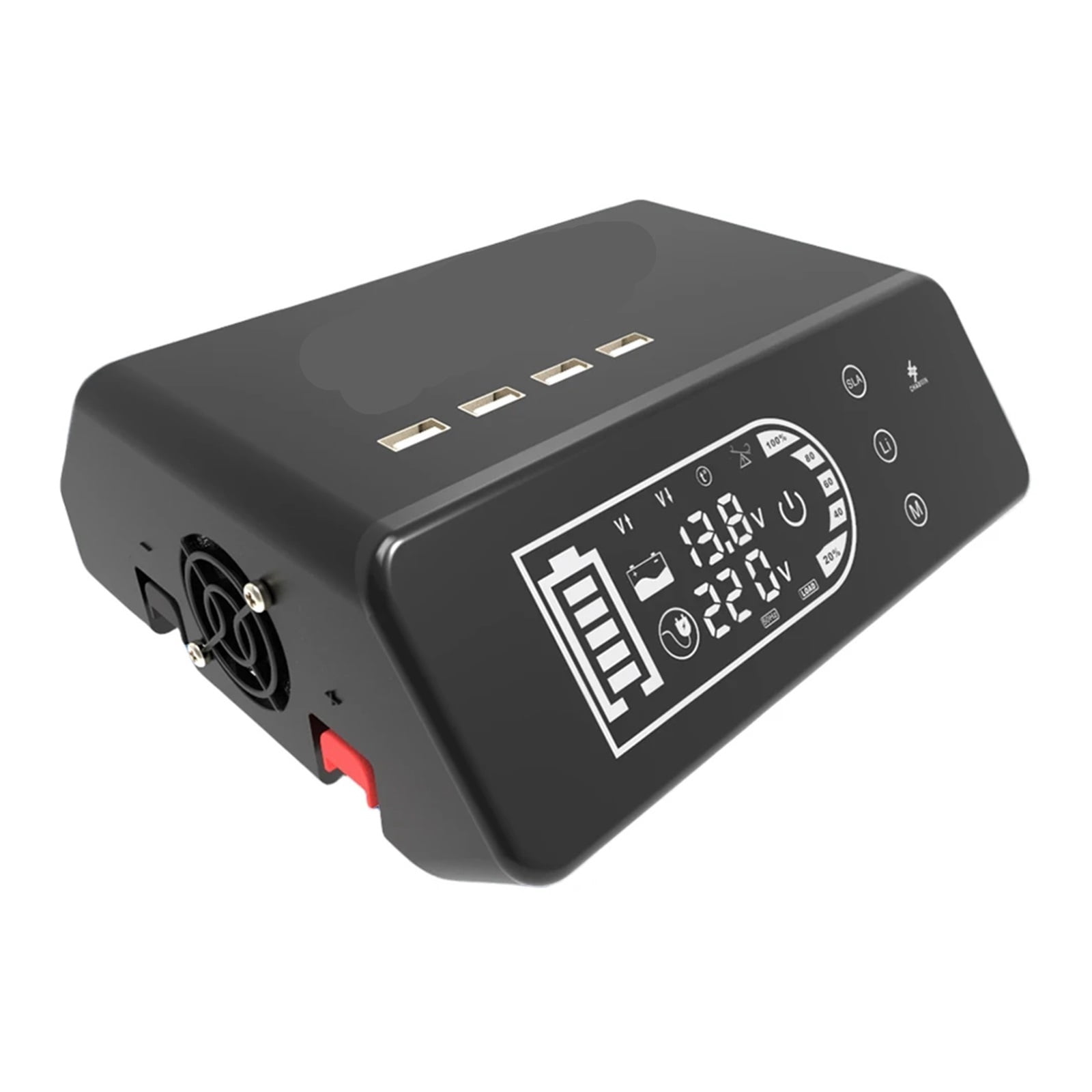 DC 12V To AC Sine Wave Power Inverter 4 USB Charging Ports 1000W Pure Sine Wave Converter for Car Home Laptop Truck