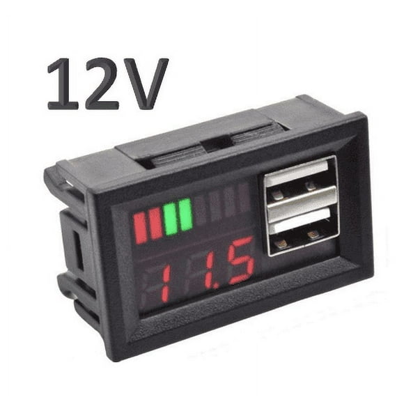 DC 12V USB Digital Battery Capacity Indicator Voltmeter Voltage Meter Car Tester