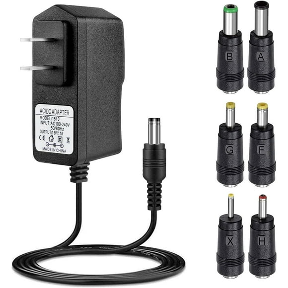 DC 15V 1A Adapter Charger Charging Cable Cord for Peak 450A 500A 600A 800A 1000A Auto Battery Booster Jump Starter Compatible Tacklife Gooloo More Portable Car Jump Starter