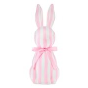 Striped Bunny Tabletop Decoration, Pink and White, 16", Easter by Way To Celebrate