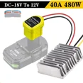 thumbnail image 1 of DC 18V to 12V Voltage Regulator 40A 480W Step Down Converter For RYOBI Battery, 1 of 10