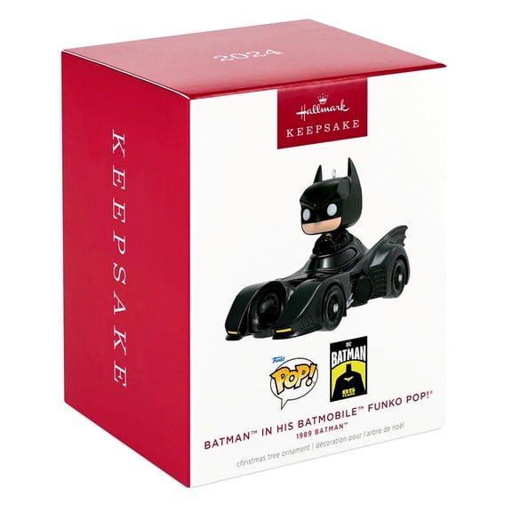 DC 1989 Batman in His Batmobile Funko POP! 2024 Keepsake Ornament