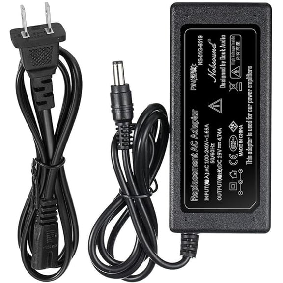 DC 19V 4.74A 90W Power Supply Power Adapter Charger Universal 100-240V 50/60Hz AC Input for Amplifier Laptop DAC