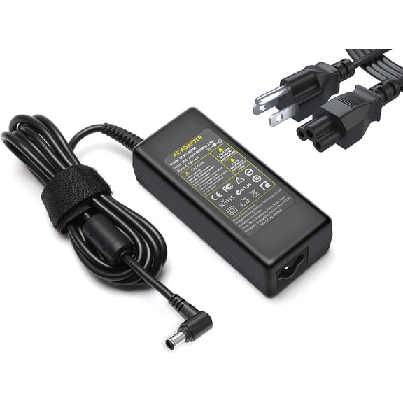19V Power Cord TV Monitor Charger Compatible with Samsung TV 32 UN32 J4000 J4500 J5205 J5003 J525D J4000AF J5205AF J525DAF J5003AF A4819-FDY Monitor Charger