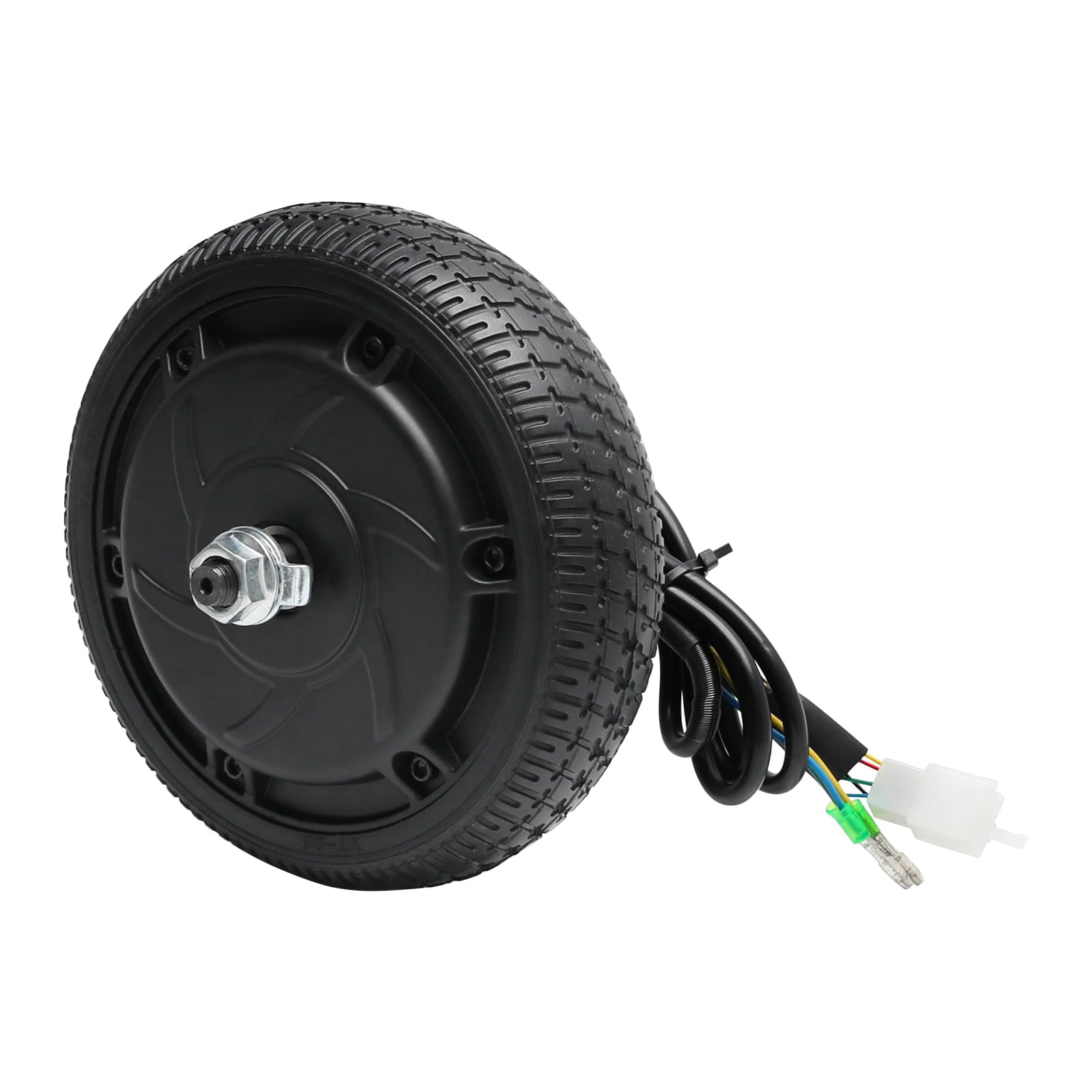 DC 24V 250W Brushless Hub Motor Wheel 6.5 Inch Solid Tire with ...