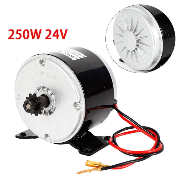 DC 24V 250W Electric Brush Motor Reversible DIY for Mini Bike Go-Kart 2750RPM