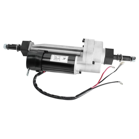 DC 24V 350W Brush Motor Transaxle 3650RPM Differential Axle with Electromagnetic Brake Deceleration Motor for DIY Electric Go Kart, Mobility Scooter, Wheelchair, Trolley, Lawn Mower, Tricycle