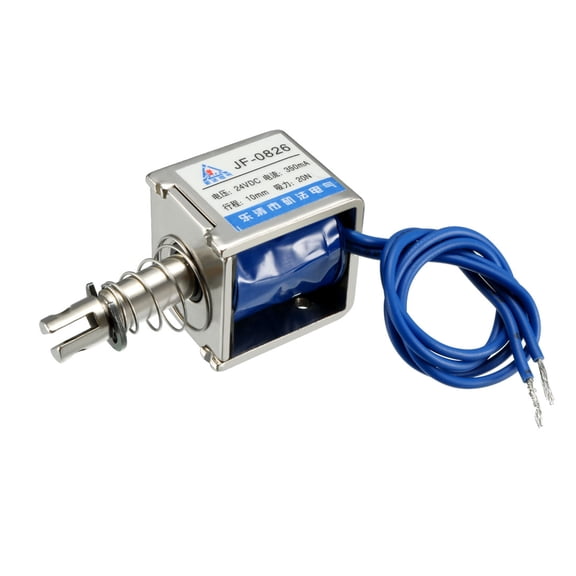 DC 24V 350mA 20N 10mm Pull Type Open Frame Linear Motion Solenoid Electromagnet