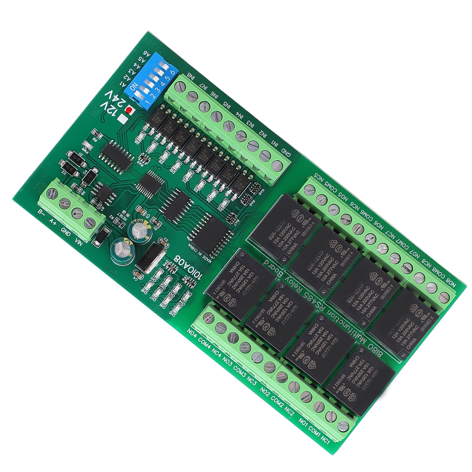 DC 24V 8 Channel Relay Module, Quick Response Self Locking RS485 Relay