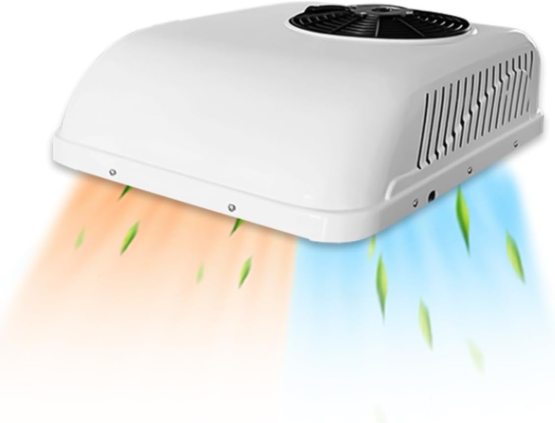 Aspligo DC 24V 8800BTU Rooftop RV Air Conditioner, Heat & Cool Scroll ...
