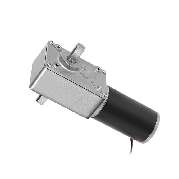 DC 24V Double Shaft Worm Gear Motor 30RPM High Torque Speed Reduction