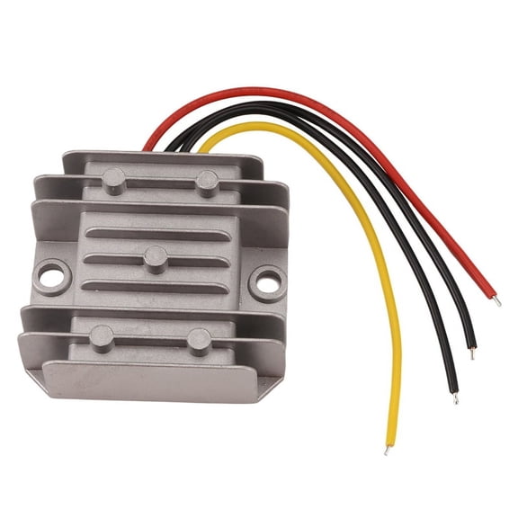 DC 24V to 12V Converter, Voltage Buck Converter 5A 60W, Transformer Waterproof with Aluminum Shell,1 x Transformer,Silver