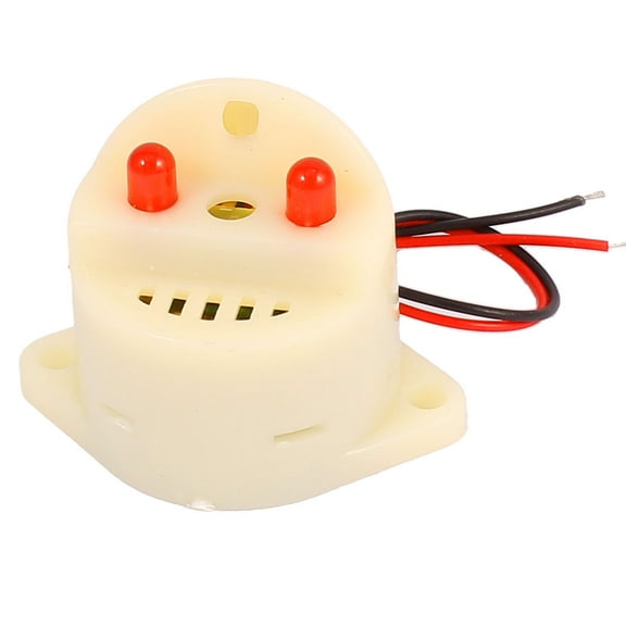 DC 3-24V 2 Wire Industrial Discontinuous Sound Electronic Buzzer 85dB White