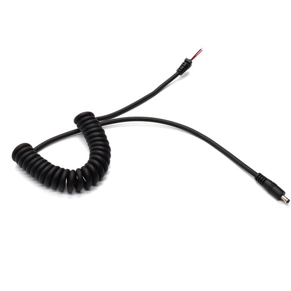 DC 3.5*1.35mm Male to Open Barrel Coiled Cable with SR for CCTV Cameras LED Strips Routers