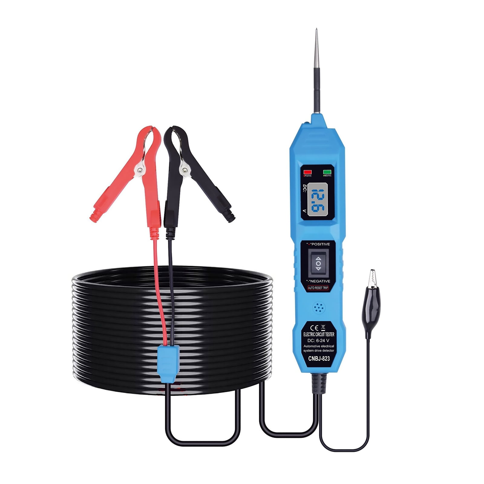 DC 3.5-36V Automotive Circuit Tester Digital Car Power Circuit Electrical Tester Probe Test Light Tools With LCD Voltage Display